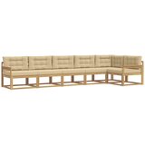 vidaXL Zunanja garnitura za sedenje 4 pcs Bela in bež Poliester, (5000279562) | Shoptok.si
