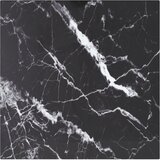 vidaXL Stolna ploča crna 40 x 40 cm 6 mm staklena s mramornim uzorkom cijene