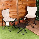 Redcliffs zložljiv kamp set – 2 stoli + miza + torba, bež | Shoptok.si