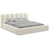 Makamii Bež tapecirani bračni krevet s prostorom za odlaganje s podnicom 140x200 cm Mano – | shoptok.hr
