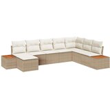  Sjedeća garnitura za vrt 8 kom. Bež Poli ratan 319 x 209 x 69 cm | Shoptok.si