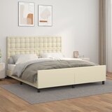  Okvir za krevet s uzglavljem krem 180x200 cm od umjetne kože | shoptok.hr