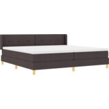  Postelja z vzmetnico z vzmetnico Temno rjava 200 x 200 cm les, (5000127774) | Shoptok.si