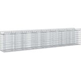  Gabionski uzdignuti krevet 3 pcs Srebrno 400 x 50 x 80 cm | shoptok.hr