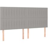 vidaXL Box spring postelja z vzmetnico svetlo siva 180x200 cm blago | Shoptok.si