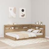 vidaXL Skladiščni naslon s polico artisan hrast 140 cm Konstruiran les | Shoptok.si