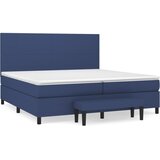  Krevet s oprugama i madracem plavi 200 x 200 cm od tkanine | shoptok.hr