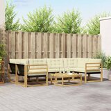  Set vanjskih sofa 7 pcs Bijela i krem 79 x 79 x 37 cm | shoptok.hr