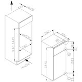 HLADNJAK Hansa EDTS374900, F, vgradni, 144 cm | Shoptok.si