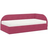  Kutni krevetni okvir s madracem 2 kom. Crvena Baršun - boja crnog vina 90 x 200 cm | shoptok.hr