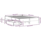 vidaXL Okvir kreveta bez madraca 140 x 200 cm od masivne borovine | shoptok.hr
