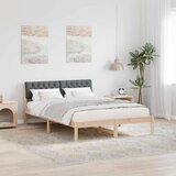  Okvir kreveta smeđe i tamnosivo 150 x 200 cm Masivna borovina | shoptok.hr