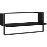 Maison Chic Stenska polica - Viseča Polica s prečko črna 65x25x30 cm, (21758761) Cene