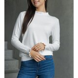 Gemre White soft sweater decorated with a frill Luel | Shoptok.si