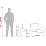  Dvosjed od tkanine crni 120 cm od umjetne kože | shoptok.hr