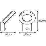 Ledvance LED spoljašnja zidna svetiljka sa senzorom LOOP 1xLED/12W/230V IP44 | Eponuda.com