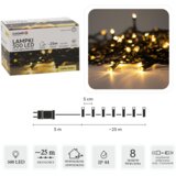Molarem Home Božićne LED lampice - 500 LED, IP44, toplo bijela, 25 m, 8 načina osvjetljenja Cijene