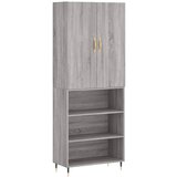 Maison Chic Visoka Komoda - Predalnik siva sonoma 69,5x34x180 cm inženirski les, (21718782) | Shoptok.si