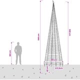  Božićno drvce od svjetlosnih niti s klinom i jarbolom 500 cm | shoptok.hr
