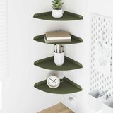 Lebdeća polica s policom 4 pcs Maslinasto zelena 24 x 24 x 2 cm - Maslinovo zelena 24 cm 4 | shoptok.hr