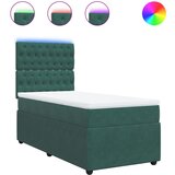 Maison Chic Box spring postelja - Vzmetna postelja z vzmetnico temno zelena 100x200 cm žamet SL4184, (21901618) | Shoptok.si