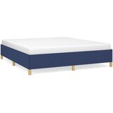 The Living Store Posteljni okvir brez vzmetnice moder 160x200 cm blago - Posteljni Okvir, (21525411) | Shoptok.si