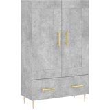 vidaXL Visoka omara betonsko siva 69,5x31x115 inženirski les | Shoptok.si
