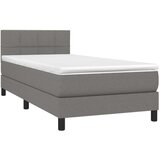  Krevet box spring s madracem LED tamnosivi 90x190 cm tkanina | shoptok.hr