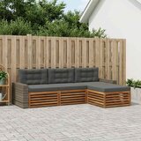  Set vanjskih sofa 4 pcs Prirodna i antracit Poliester | Eponuda.com