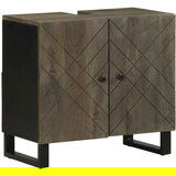 vidaXL omarica za umivalnik črna 62x33x58 cm masivni les Mango Cene