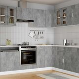 Viseći stakleni ormarić "Lyon" sivo-betonski 60x31x60 cm, inženjerski drvo | shoptok.hr