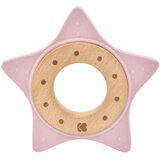 Kikka Boo drvena igračka sa silikonskom glodalicom star pink ( KKB21058 ) | ePonuda.com