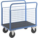eurokraft pro ploski voziček, z 2 mrežastima stranicama, dxš 1050 x 700 mm, kolesa iz polne gume Cene