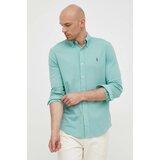 Polo Ralph Lauren Bombažna srajca moška, zelena barva | Shoptok.si