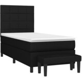Box spring krevet s madracem crni 80 x 200 cm od tkanine | shoptok.hr