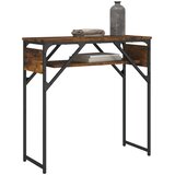  Konzolni stol s policama boja hrasta 75 x 30 x 75 cm drveni | shoptok.hr