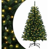  Umjetno božićno drvce s nogom 150 cm 150 LED lampica - Srednje zelena Ø 80 x 150 cm s 150 LED dioda | shoptok.hr
