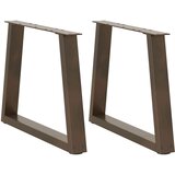  Noge za klubsko mizico v obliki črke V 2 kosa naravno jeklo 60 x (42-43,3) cm jeklo, (22123757) | Shoptok.si