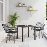  Vrtni set za objed 3 kom. Crna Čelik s prahom premazan | shoptok.hr