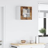  Zidni stakleni ormarić Lucca Dimljeni hrast 40 x 31 x 40 cm | shoptok.hr
