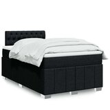 vidaXL Box spring postelja z vzmetnico črna 120x190 cm blago | Shoptok.si
