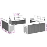  12-dijelni set vrtnih sofa od poliratana s jastucima bež | shoptok.hr