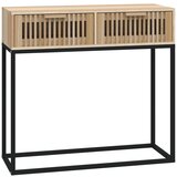 Maison Chic konzolna miza - miza ob steni 80x30x75 cm inženirski les in železo, (21785803) Cene