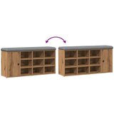 Klupa za cipele obrtnički hrast 102x32x50 cm izrađeno drvo | shoptok.hr