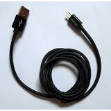 X Wave kabl za punjač usb a (muški) na micro usb (muški) 1.2m crni upleteni | ePonuda.com
