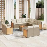  12-dijelni set vrtnih sofa od poliratana s jastucima bež | shoptok.hr