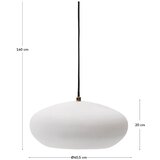 Kave Home Bijela viseća svjetiljka s metalnim sjenilom ø 40 cm Inda – | shoptok.hr