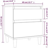  Nočna omarica 2 kosa betonsko siva 40x35x50 cm, (20716467) | Shoptok.si