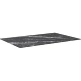 Stolna ploča crna 100 x 62 cm 8 mm staklena s mramornim uzorkom | shoptok.hr