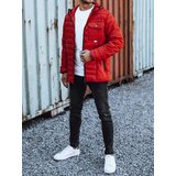 DStreet Men&#039;s red quilted jacket with hood cijene